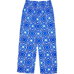 NRBY Blue Geometric Wide Leg Trousers