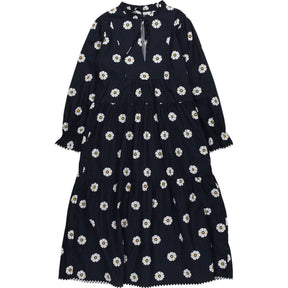 OMNES Black Daisy Print Dress