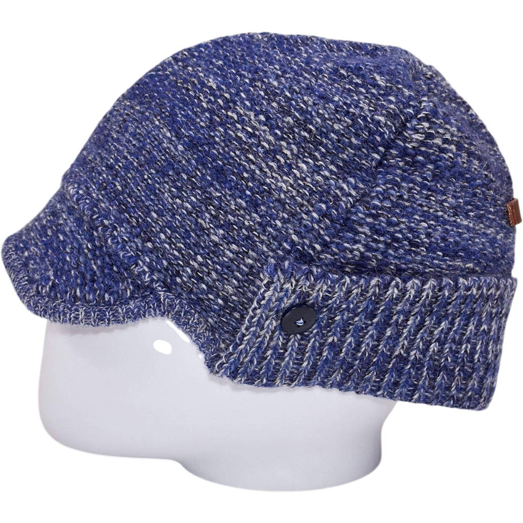 Folk Blue Knit Cap