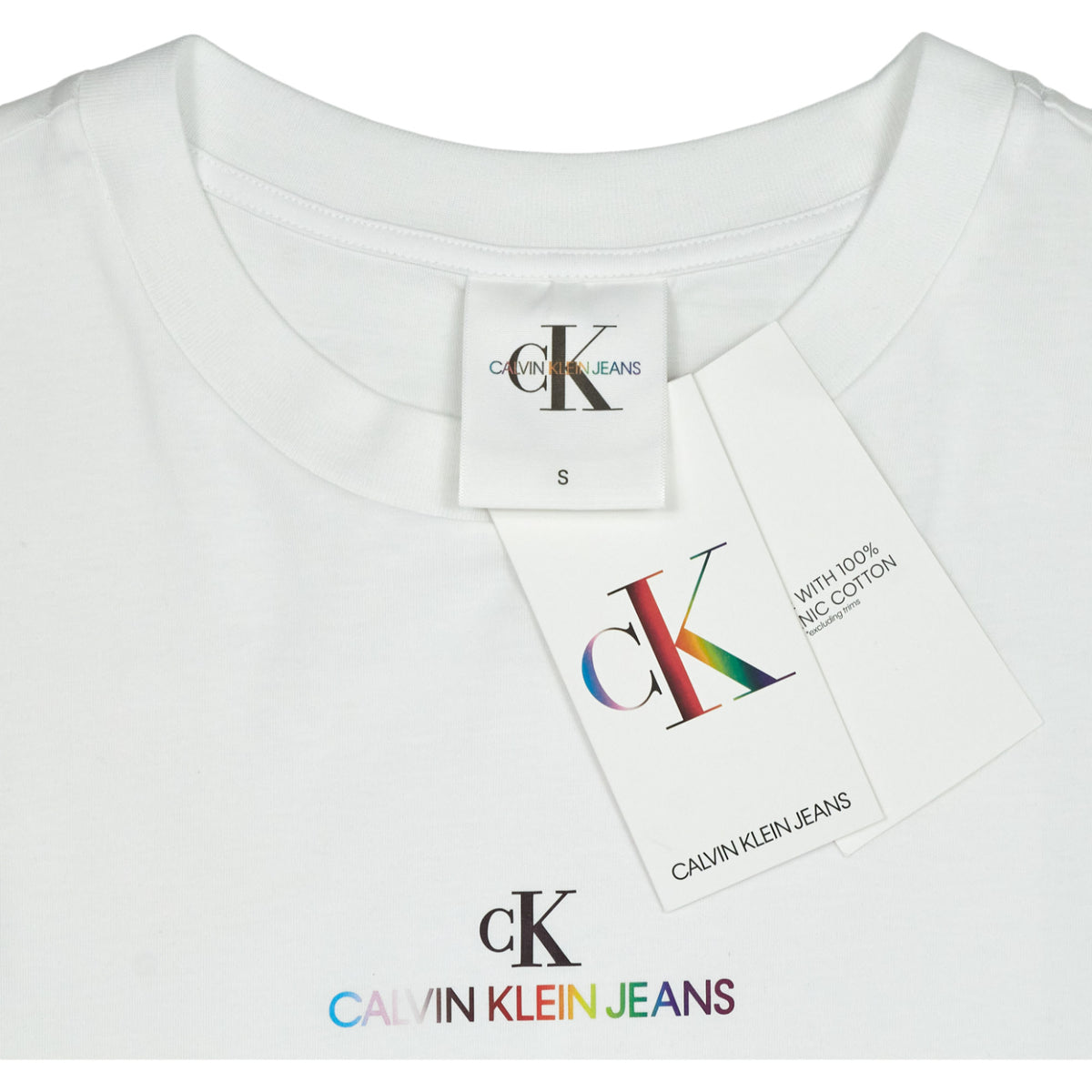 Calvin Klein Jeans White Graphic Logo T-Shirt