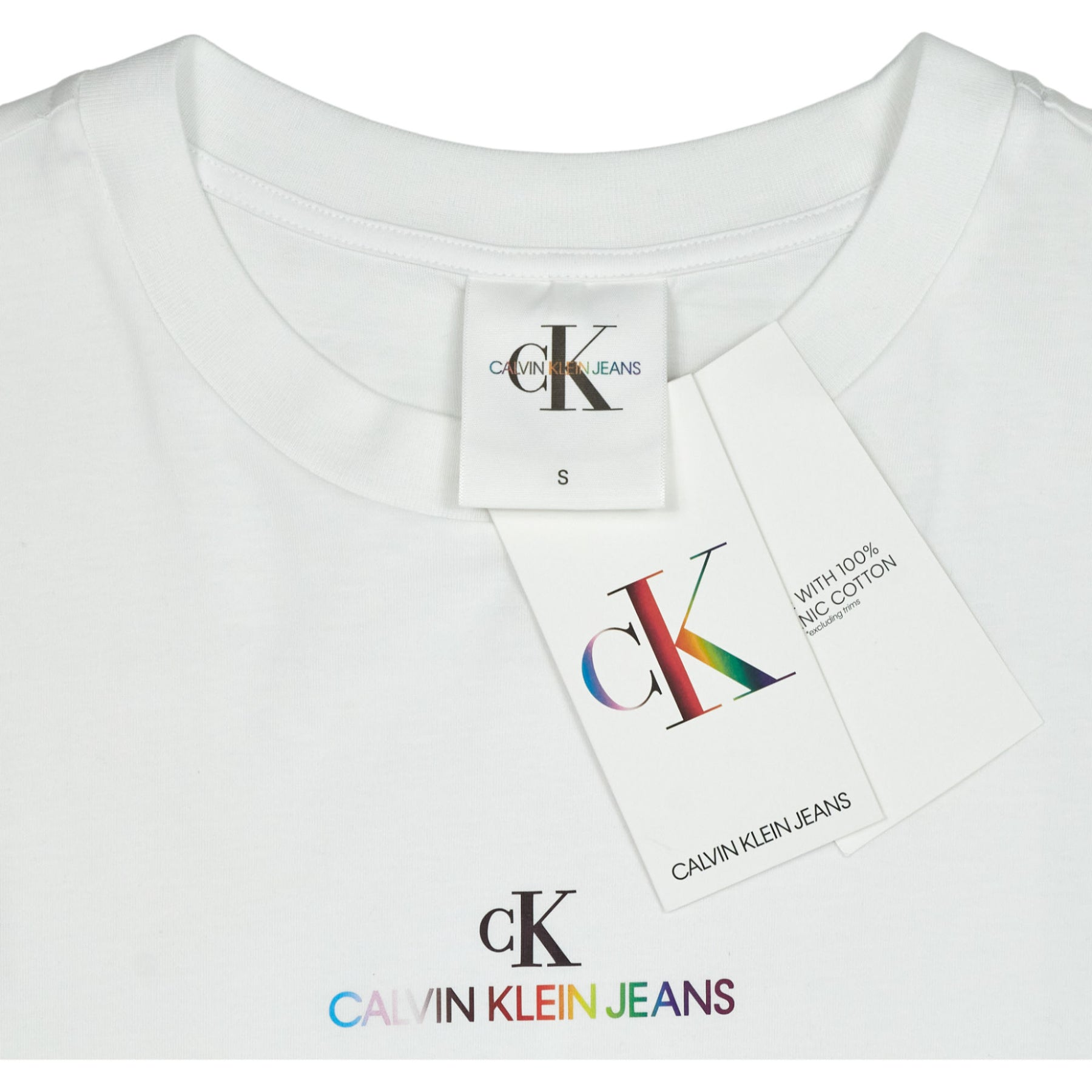 Calvin Klein Jeans White Graphic Logo T-Shirt