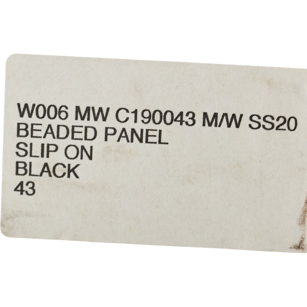 By Walid Black Beaded Slip-On Trainers