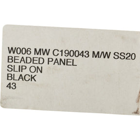 By Walid Black Beaded Slip-On Trainers