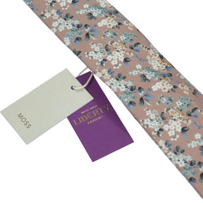 Moss Dusky Pink Floral Liberty Fabric Tie