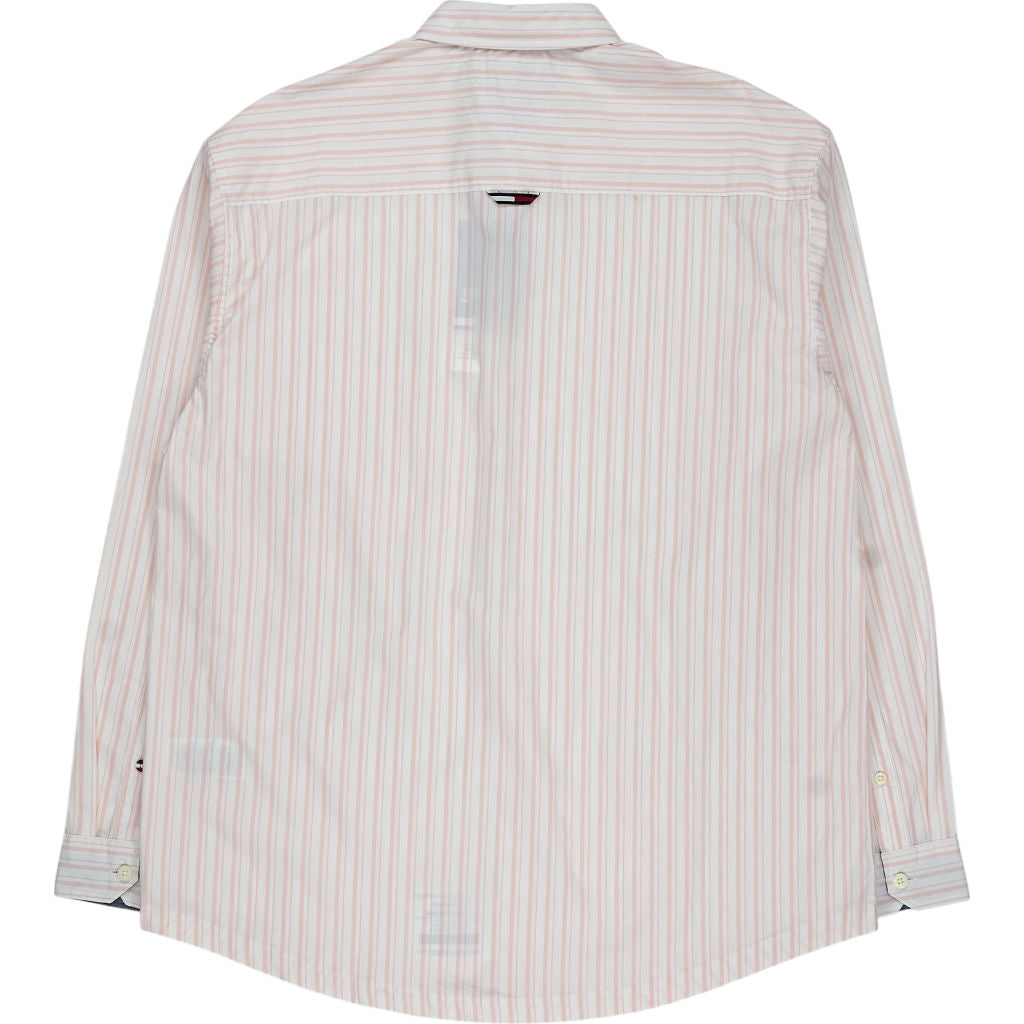 Tommy Jeans Pink Stripe Poplin Shirt