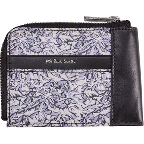 PS Paul Smith Black Patterned Zip Wallet