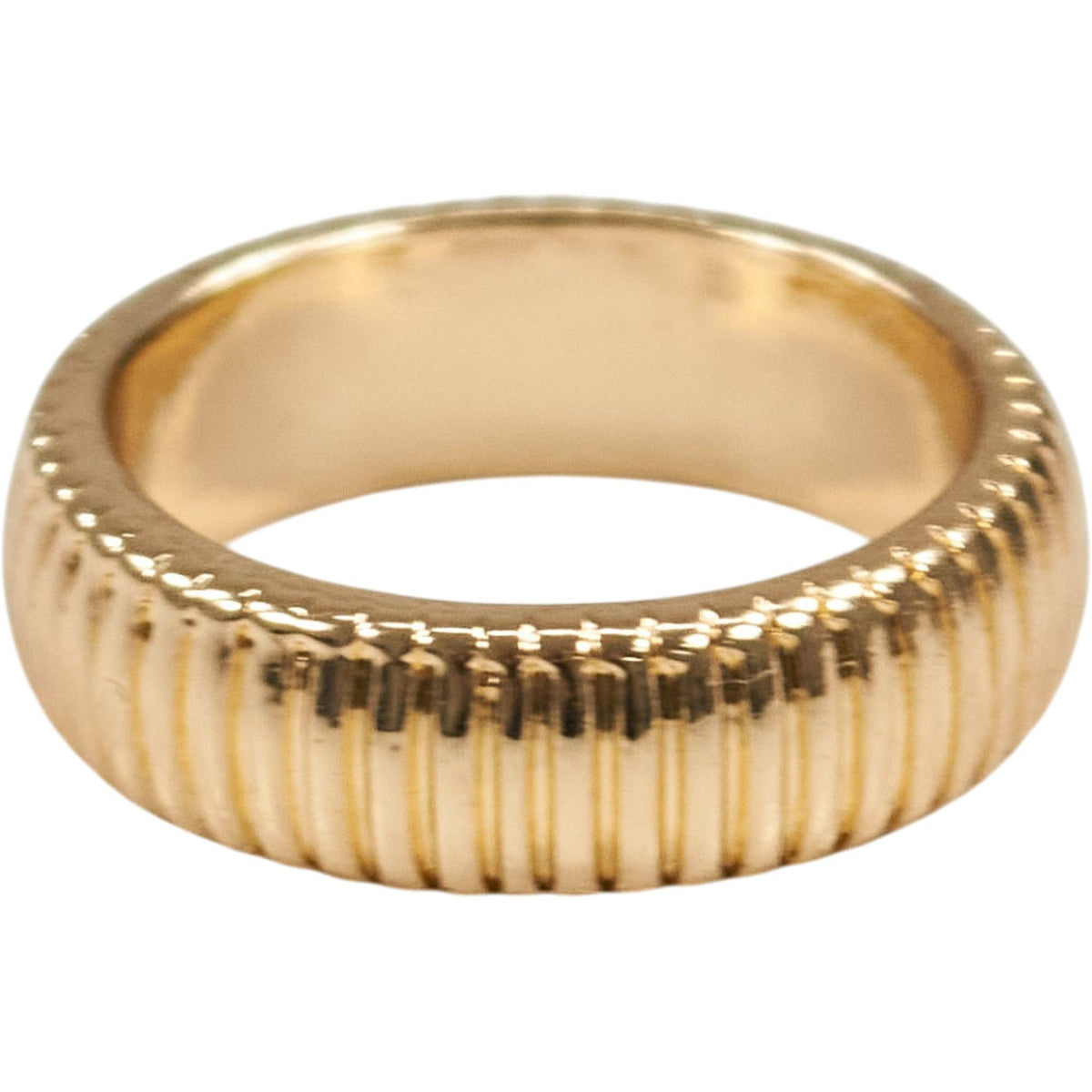 Pull & Bear Gold Coloured Textured Ring