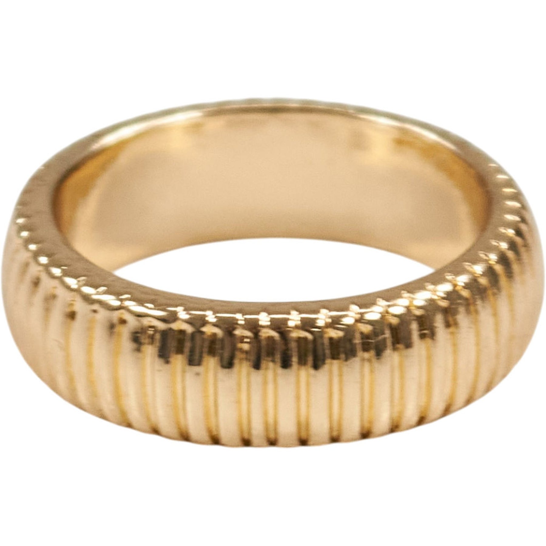 Pull & Bear Gold Coloured Textured Ring