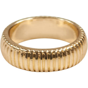 Pull & Bear Gold Coloured Textured Ring