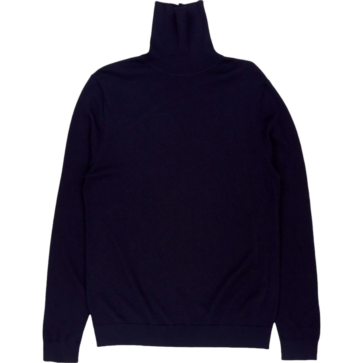 Moss Bros Navy Roll Neck Jumper