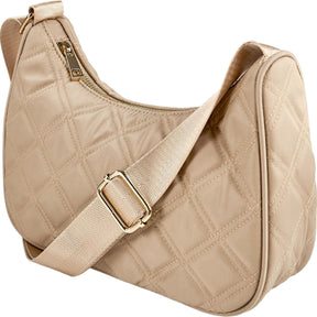 Lindex Beige Quilted Shoulder Bag