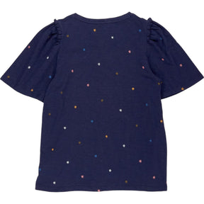 Wyse Navy Embroidered Tee