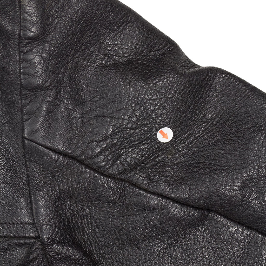 Vintage C'Arols Black Leather Biker Jacket