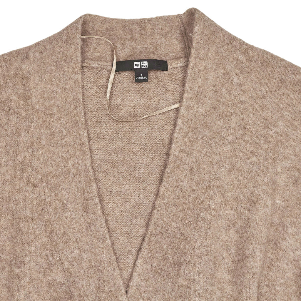 Uniqlo Light Brown Wool Blend Cardigan Coat