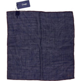Drake's Navy Wool Silk Pocket Square