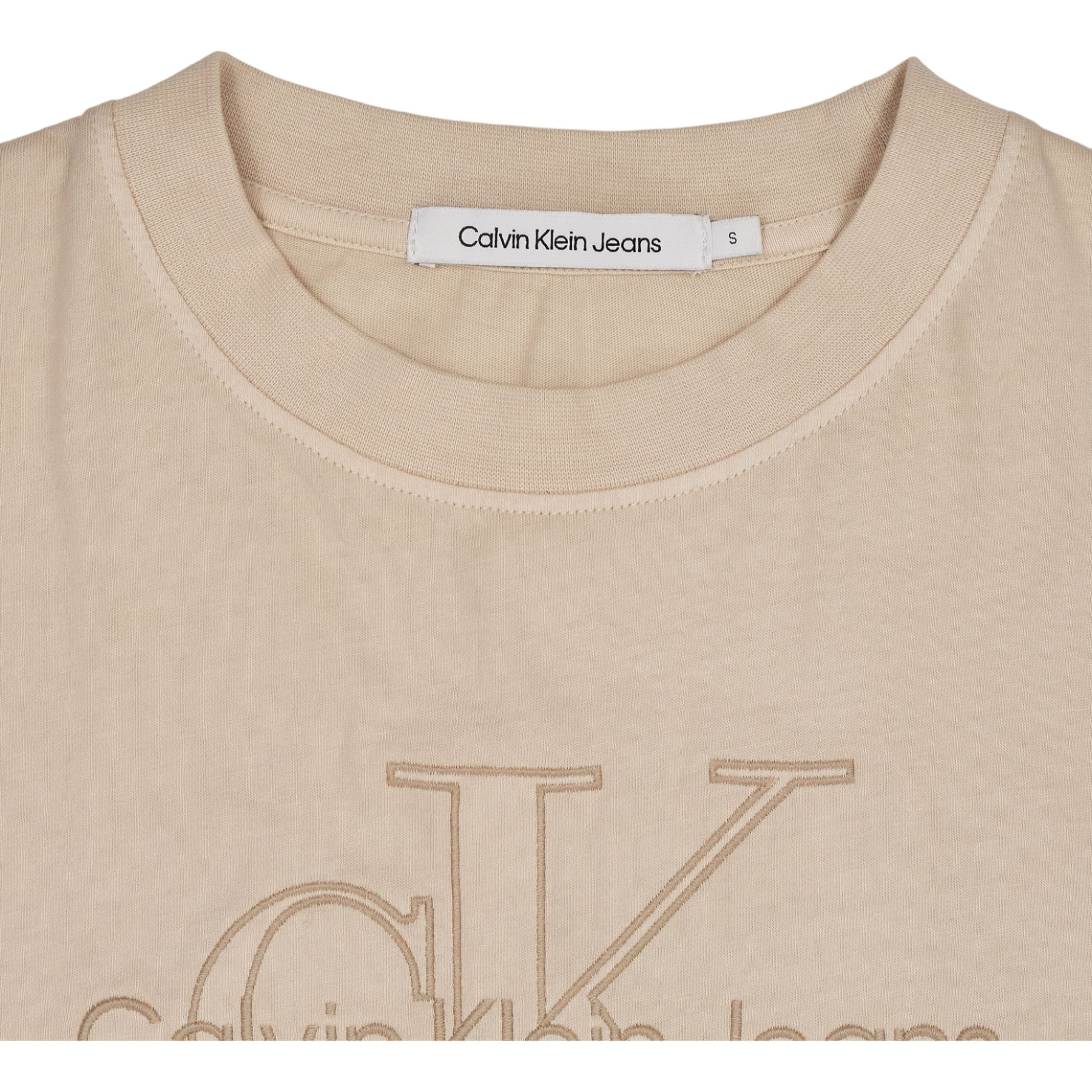 Calvin Klein Beige Baby Crop T-Shirt