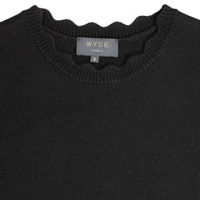 Wyse London Black Merino Wool Vest