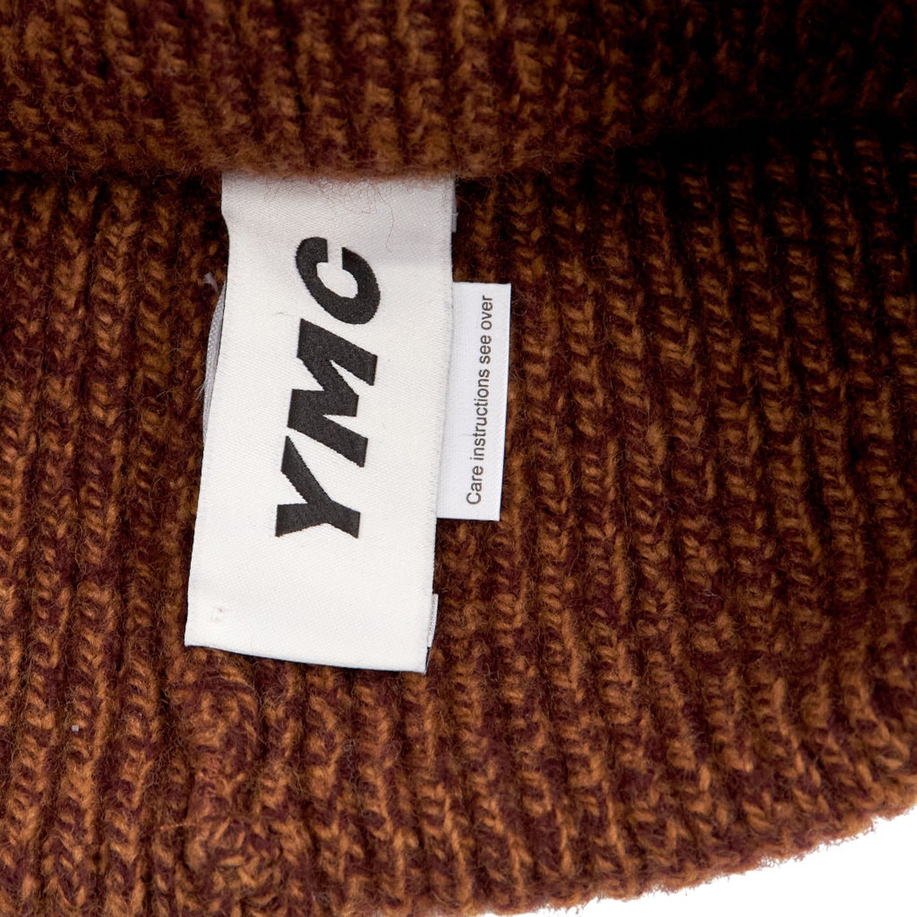 YMC Brown Lambswool Beanie Hat