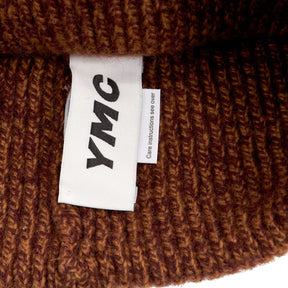YMC Brown Lambswool Beanie Hat