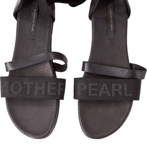 Mother of Pearl Black Sandals