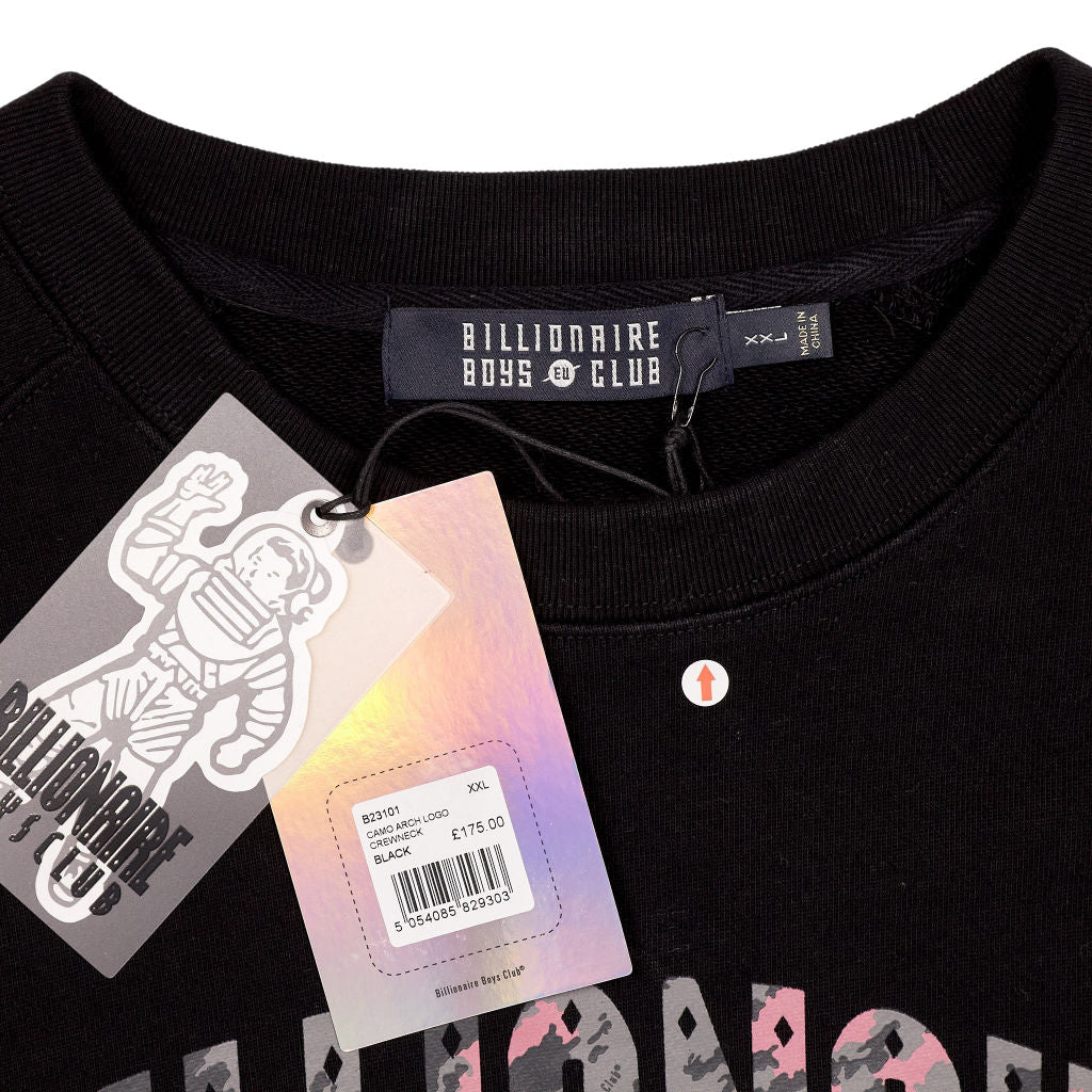 Billionaire Boys Club Black Camo Arch Logo Sweatshirt