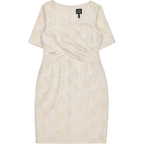 Adrianna Papell Cream Floral Dress
