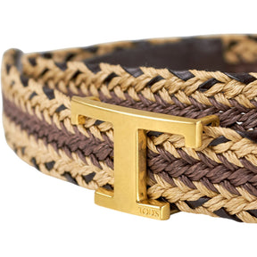 Tods Brown Braided Leather Belt