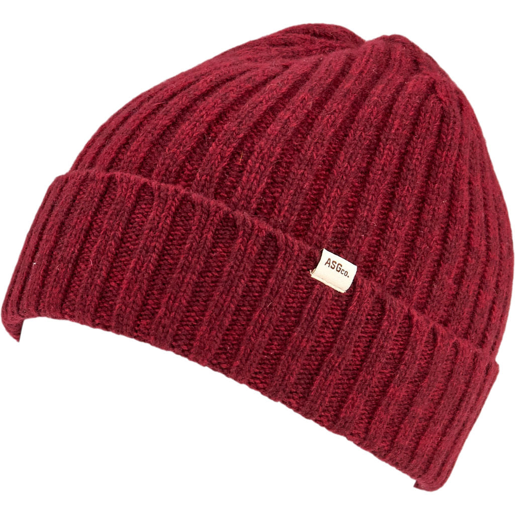 Admiral Burgundy Wool Beanie Hat