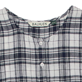 Baukjen Navy White Check Dress