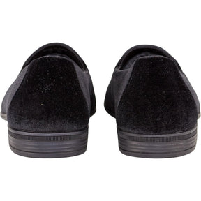 Moss Black Belgravia Velvet Slippers