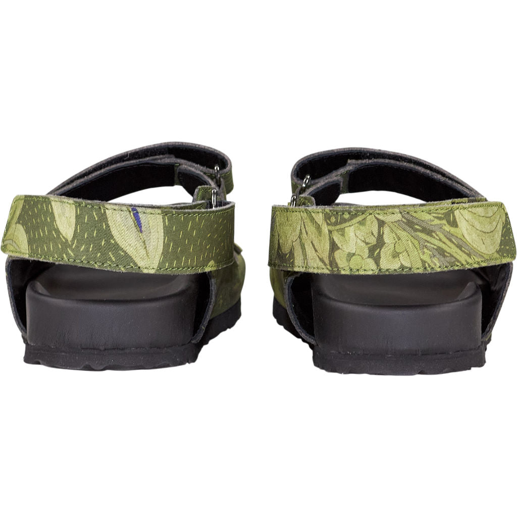 By Walid Green Felix Sandals Raw Silk