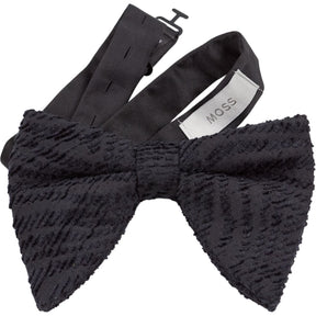 Moss Black Textured Bow Tie