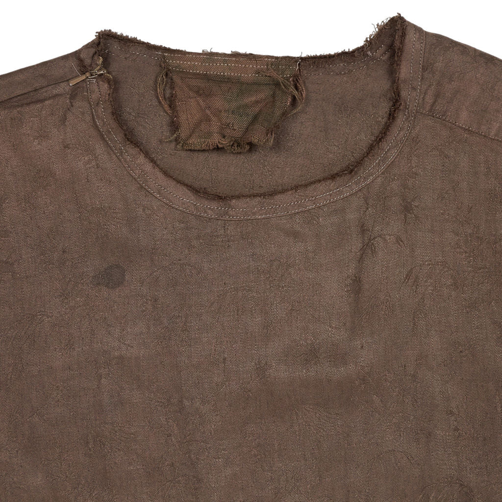 By Walid Brown Frayed T-Shirt