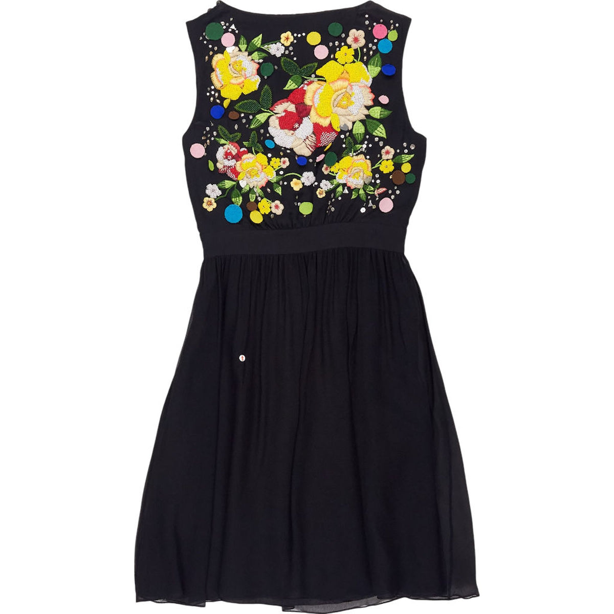 Matthew Williamson Black Floral Embroidered Dress