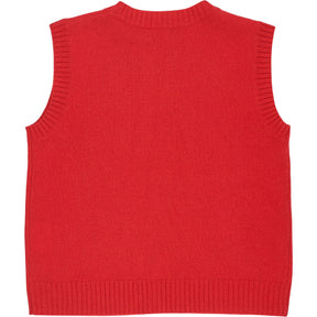 NRBY Red Merino Wool Sleeveless Top