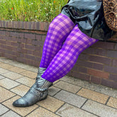 Snag Tights Purple Gingham Checkmate Tights
