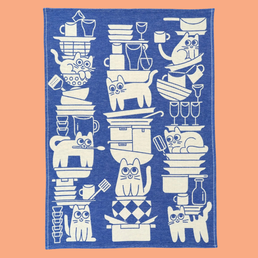 Kitchen Cats Cotton Tea Towel