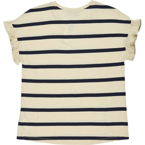 Joules Cream Navy Stripe Top