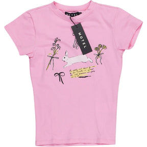 Motel Pink Tiona Top Graphic Tee