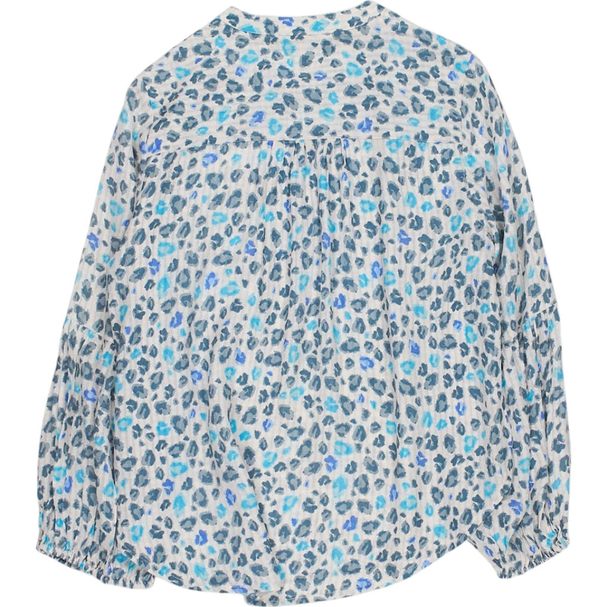 NRBY Blue Leopard Print Blouse