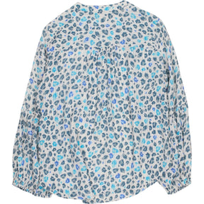 NRBY Blue Leopard Print Blouse