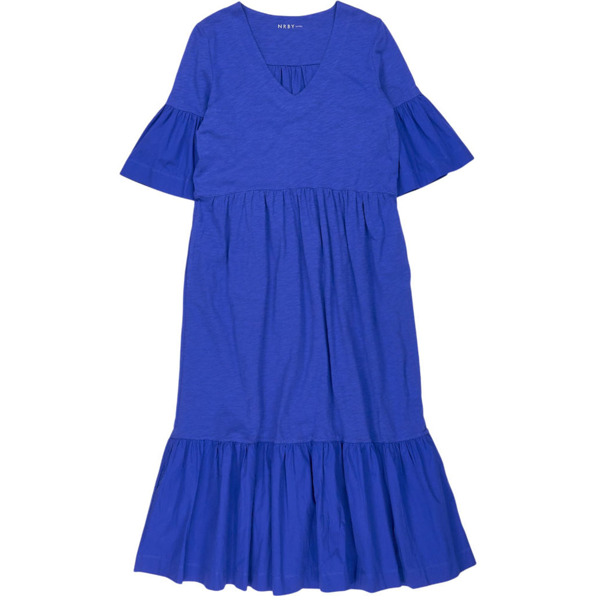 NRBY Blue Cotton Midi Dress