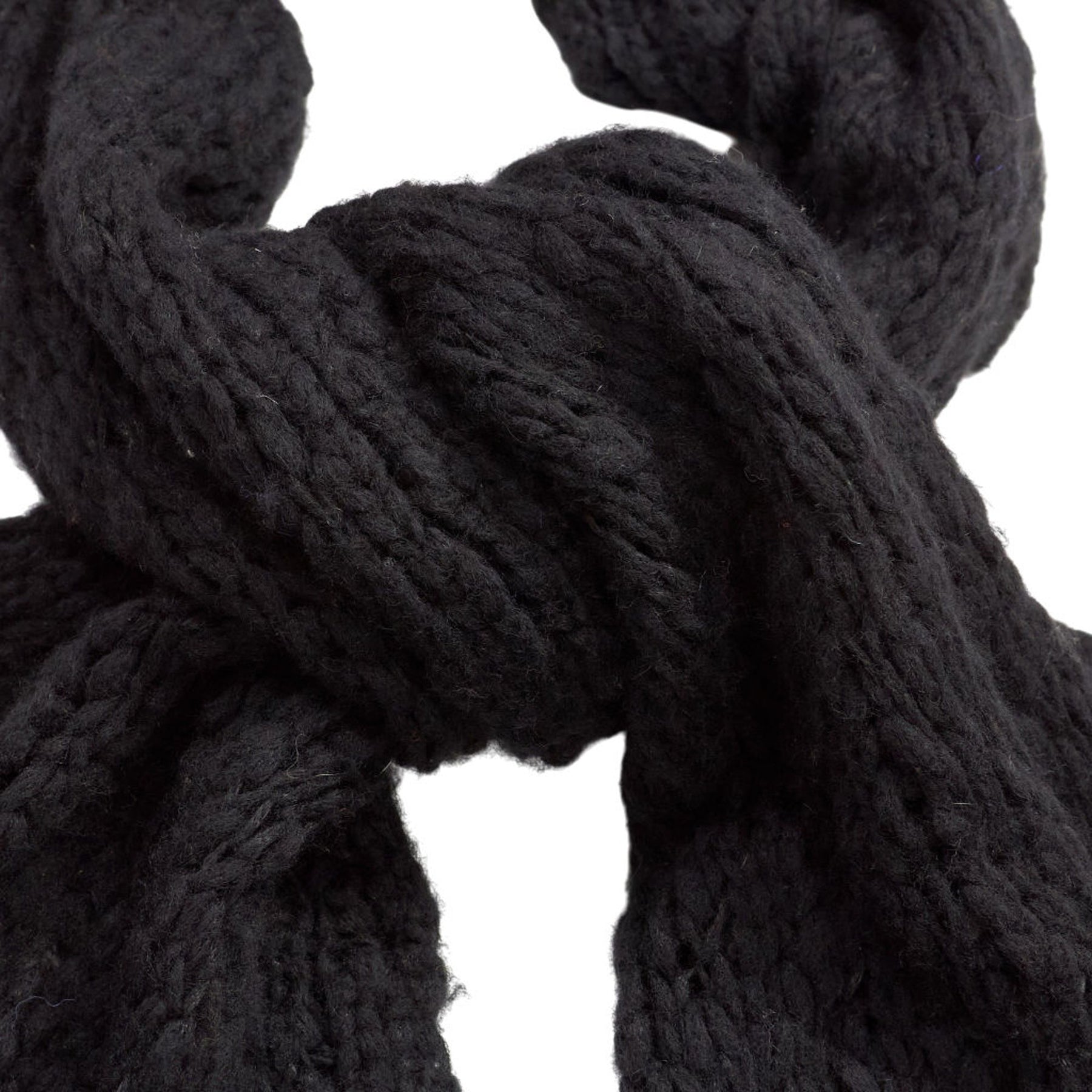 YMC Black Knit Scarf