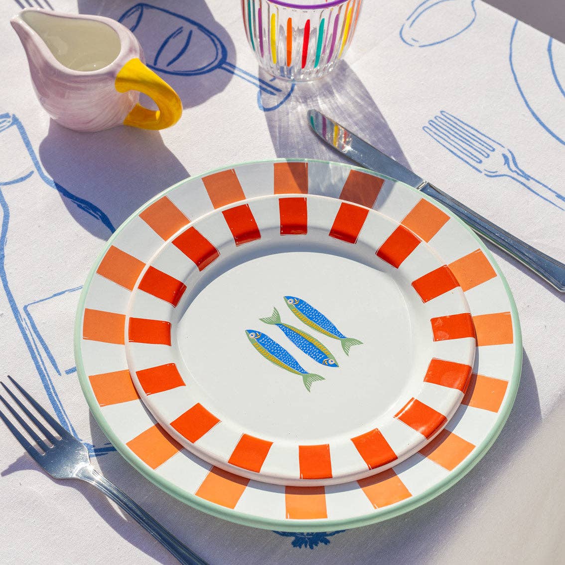 Fish Enamel Side Plate | 20cm