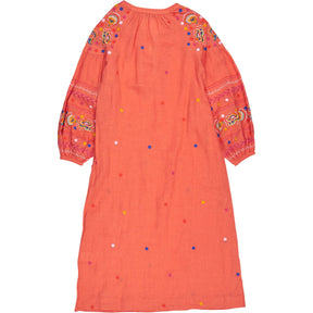 NRBY Orange Embroidered Dress