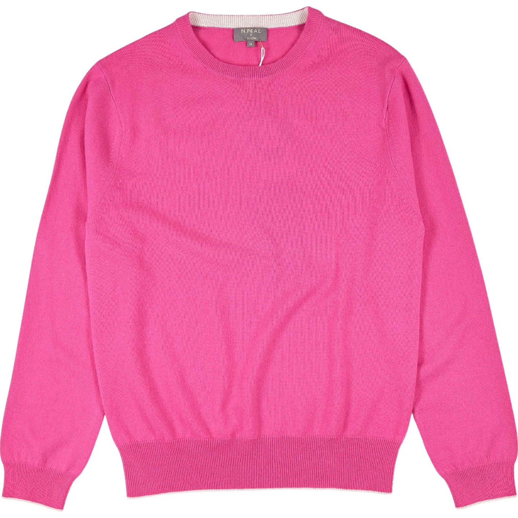 N.Peal Pink Cashmere Oxford Jumper