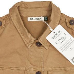 Baukjen Taupe Drake Organic Cotton Utility Jacket