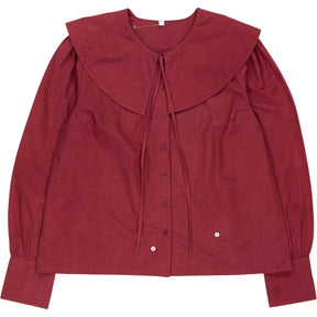 OMNES Red Helena Blouse Poplin