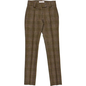 Chrysalis Olive Check Wool Trousers