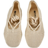 Pull & Bear Cream Crochet Flats